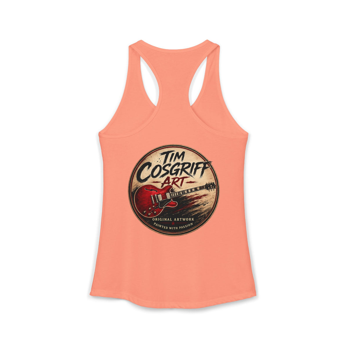 Rock Guitarist Hands on Les Paul Women's Ideal Racerback Tank