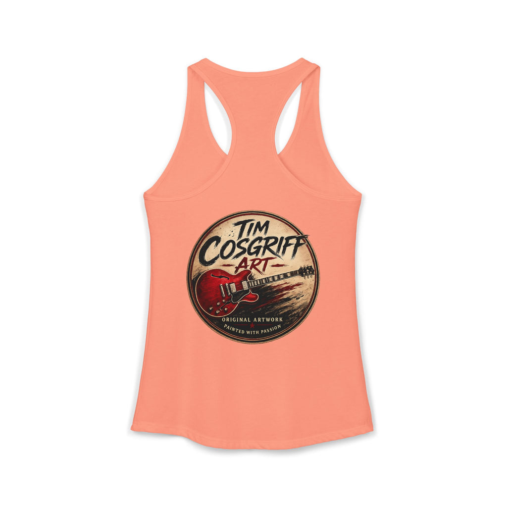 Rock Guitarist Hands on Les Paul Women's Ideal Racerback Tank