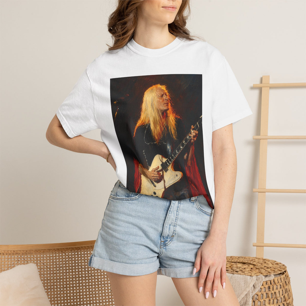 Johnny Winter Guitar T Shirt