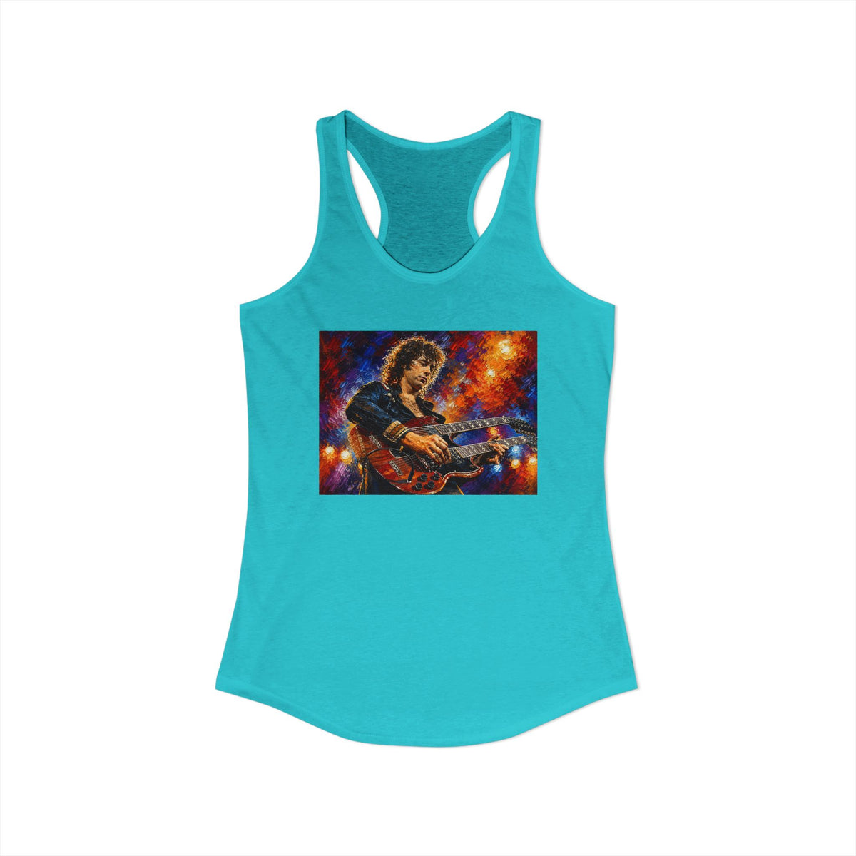 Jimmy Page Guitarist Women's Ideal Racerback Tank