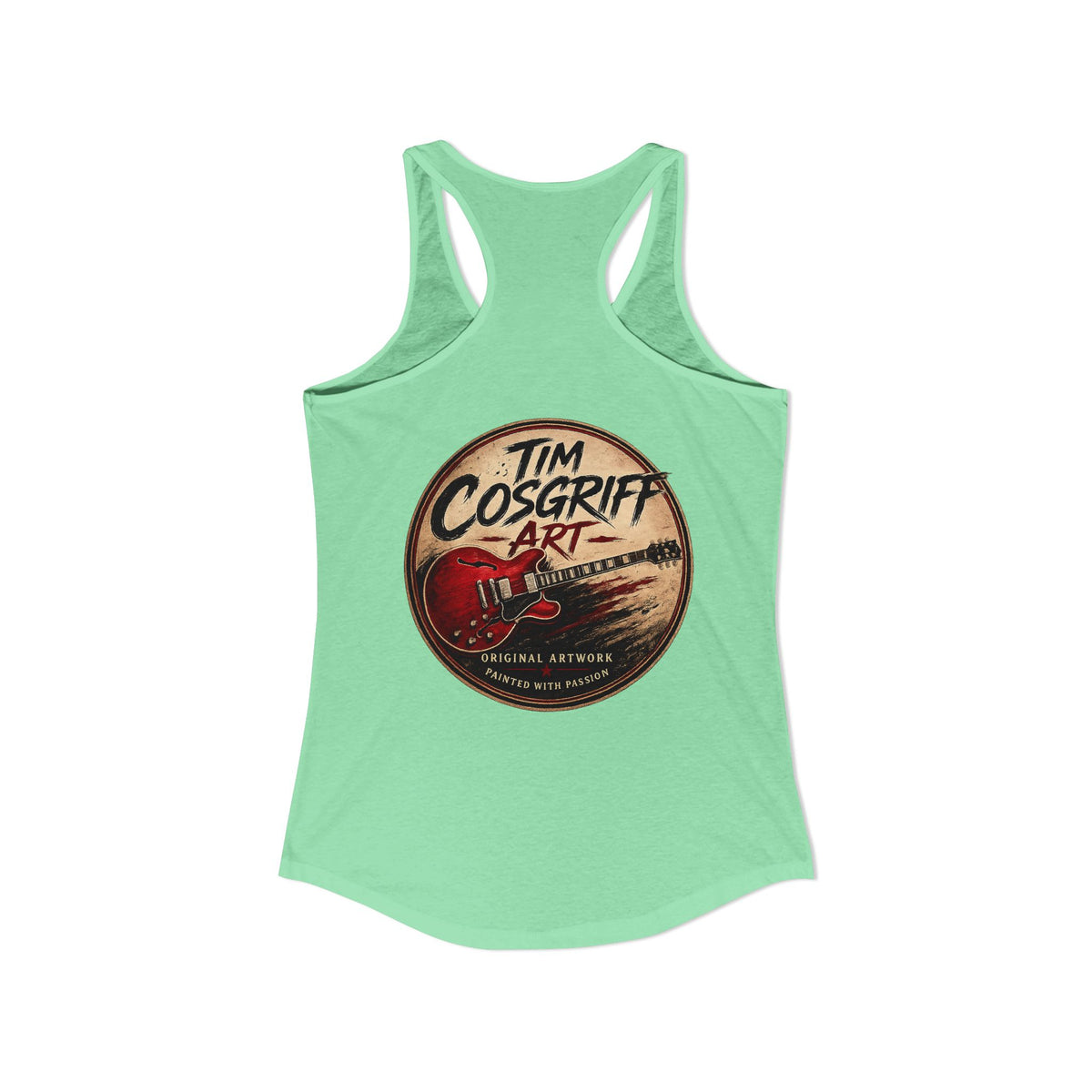 Rock Guitarist Hands on Les Paul Women's Ideal Racerback Tank