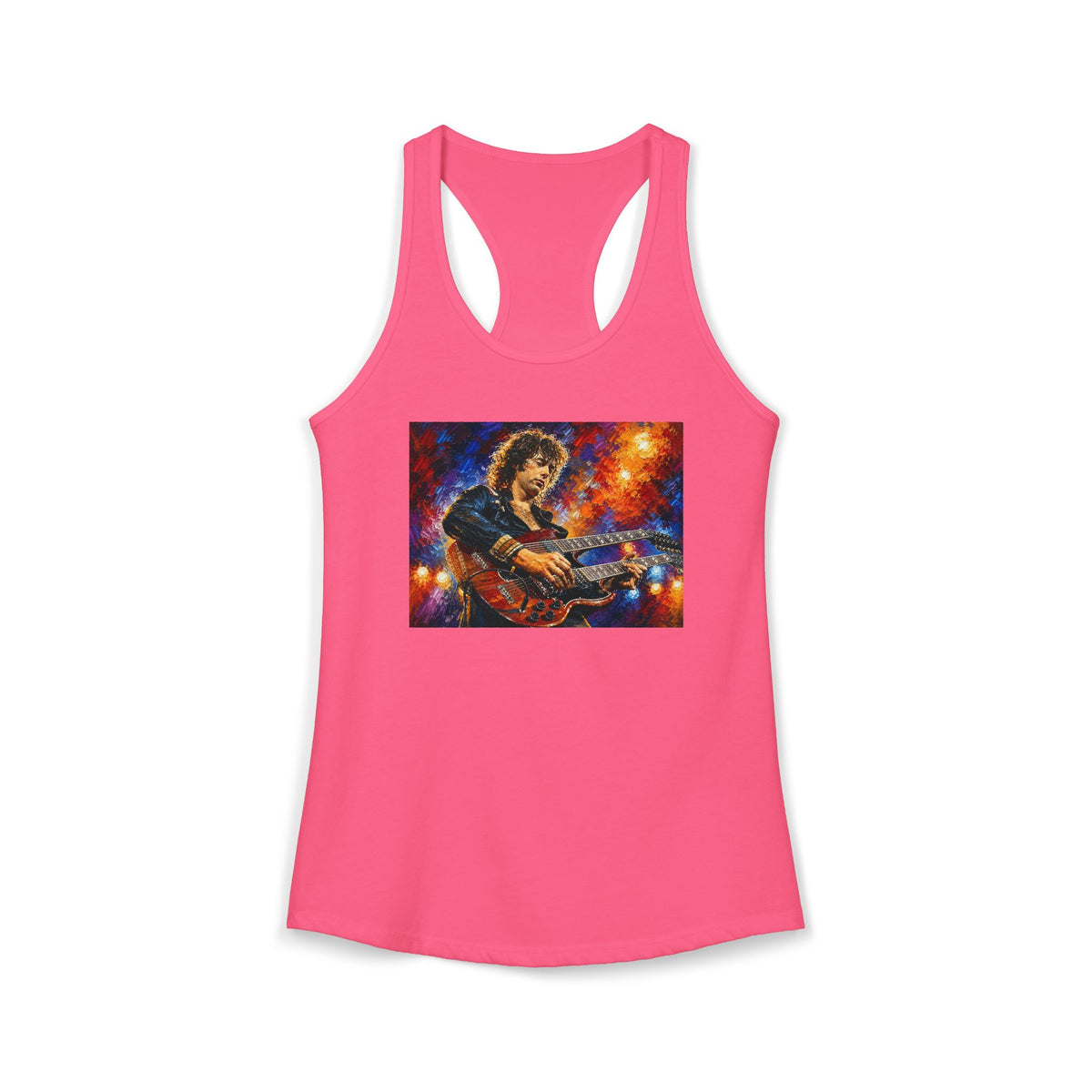 Jimmy Page Guitarist Women's Ideal Racerback Tank
