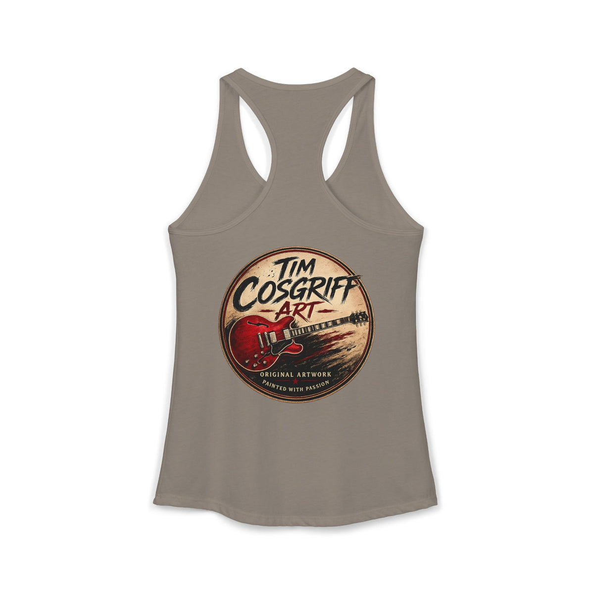 Rock Guitarist Hands on Les Paul Women's Ideal Racerback Tank