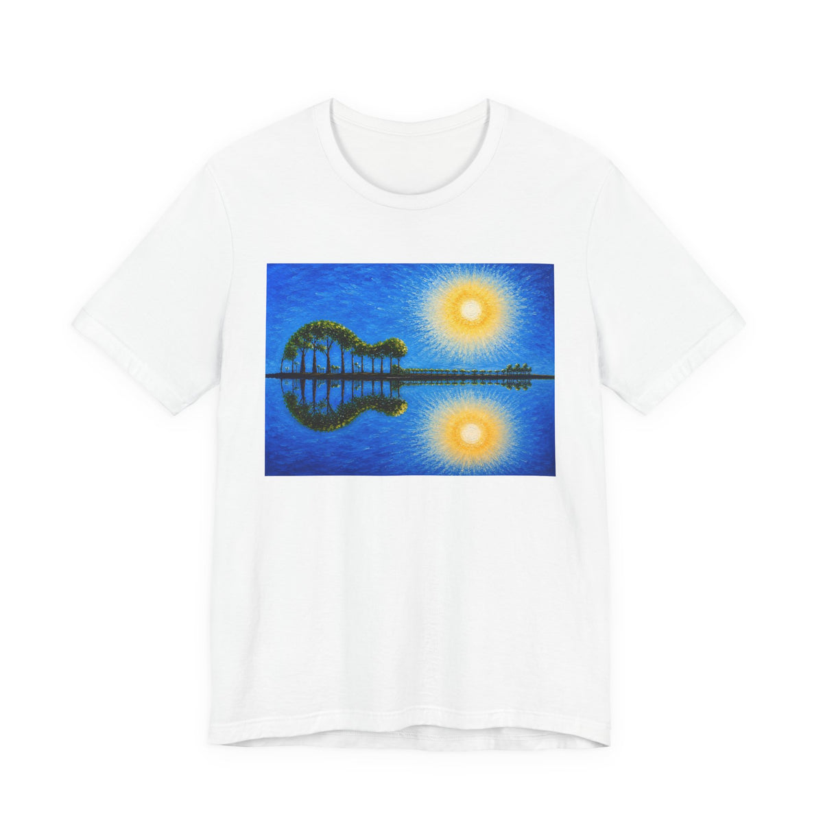 Guitar Island Sunset T Shirt