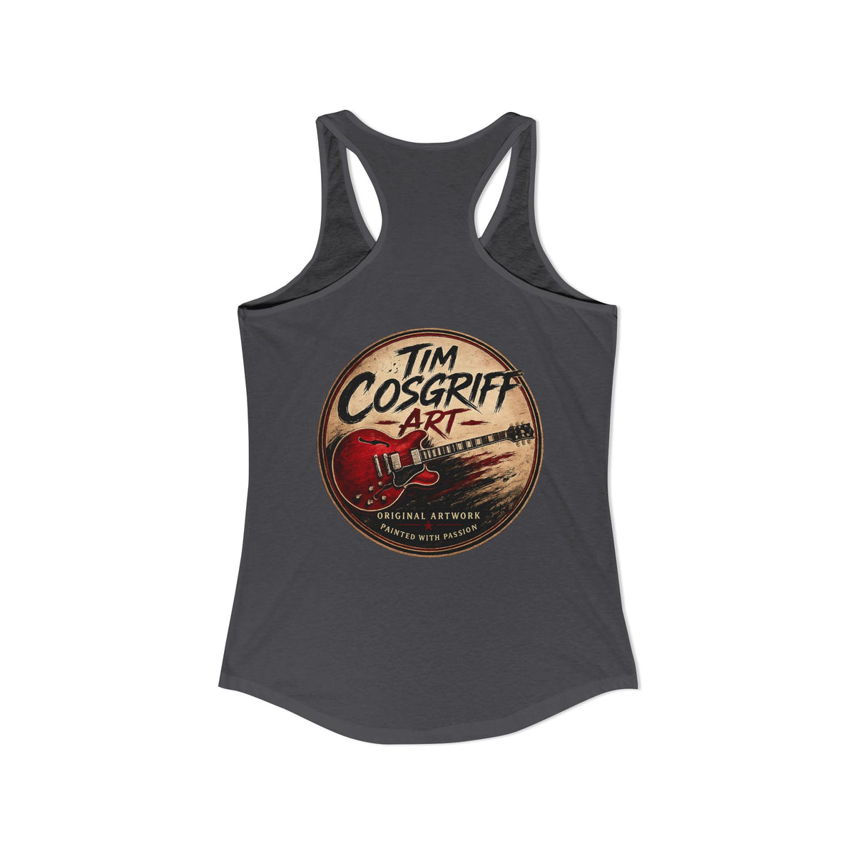 Rock Guitarist Hands on Les Paul Women's Ideal Racerback Tank