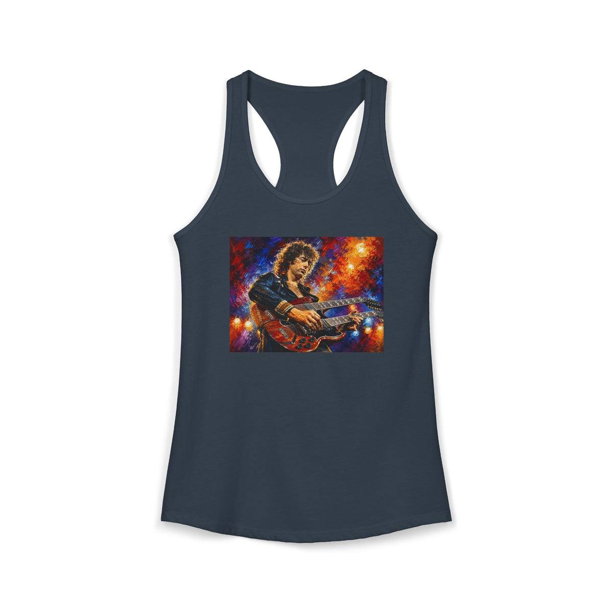 Jimmy Page Guitarist Women's Ideal Racerback Tank