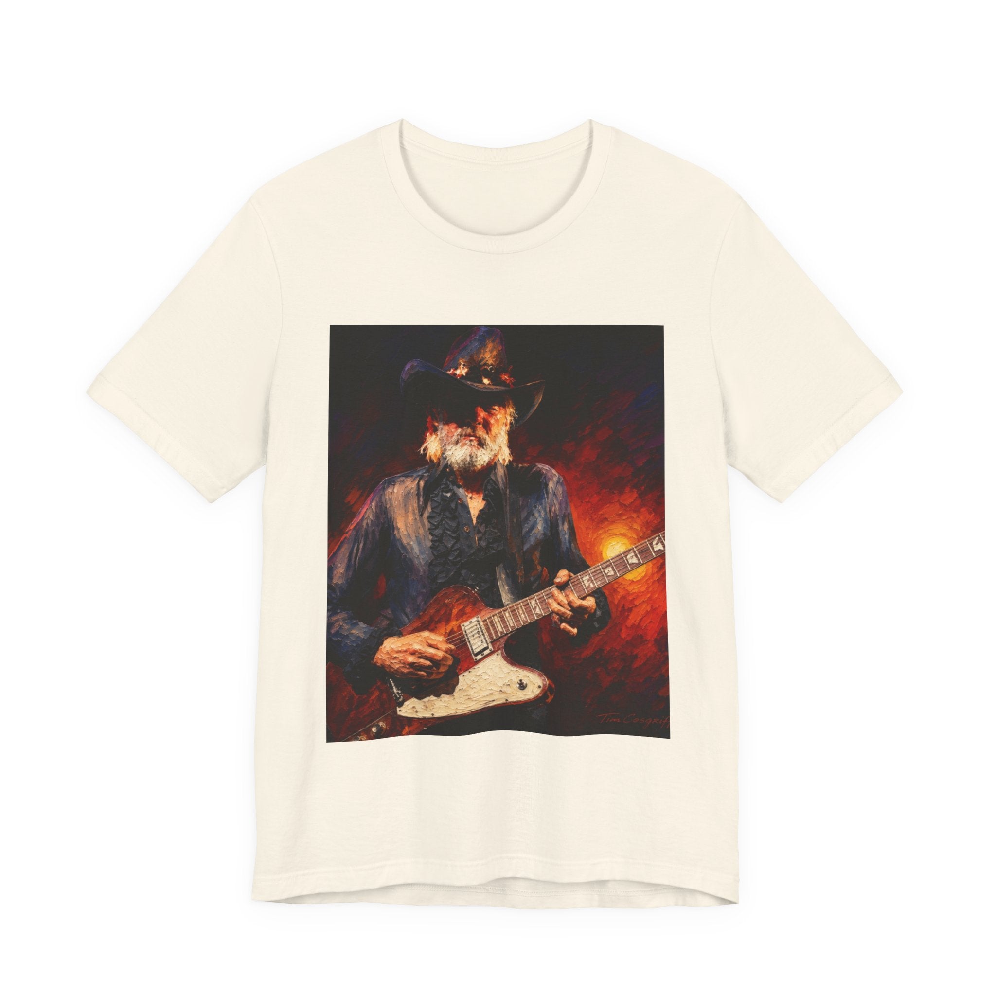 Blues Guitarist Graphic Tee — Vintage Rock Music T-Shirt