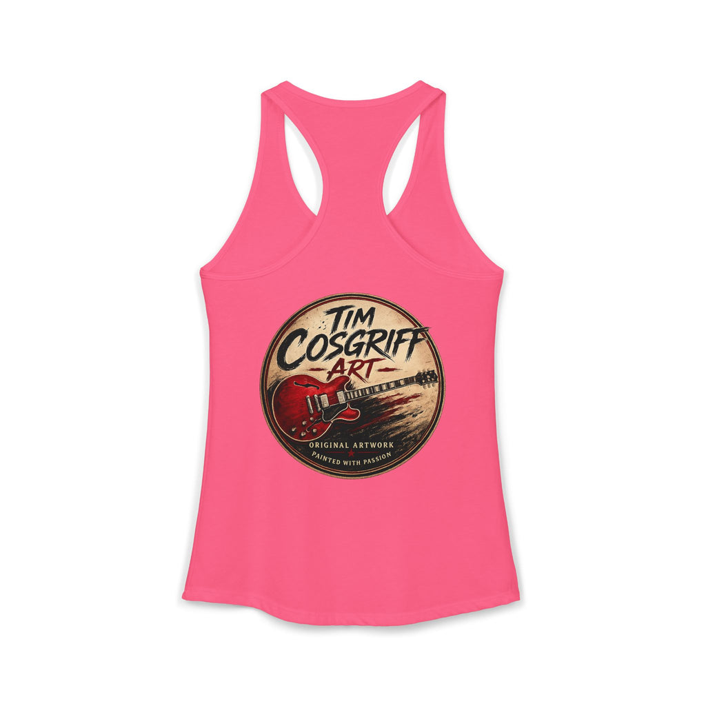 Rock Guitarist Hands on Les Paul Women's Ideal Racerback Tank