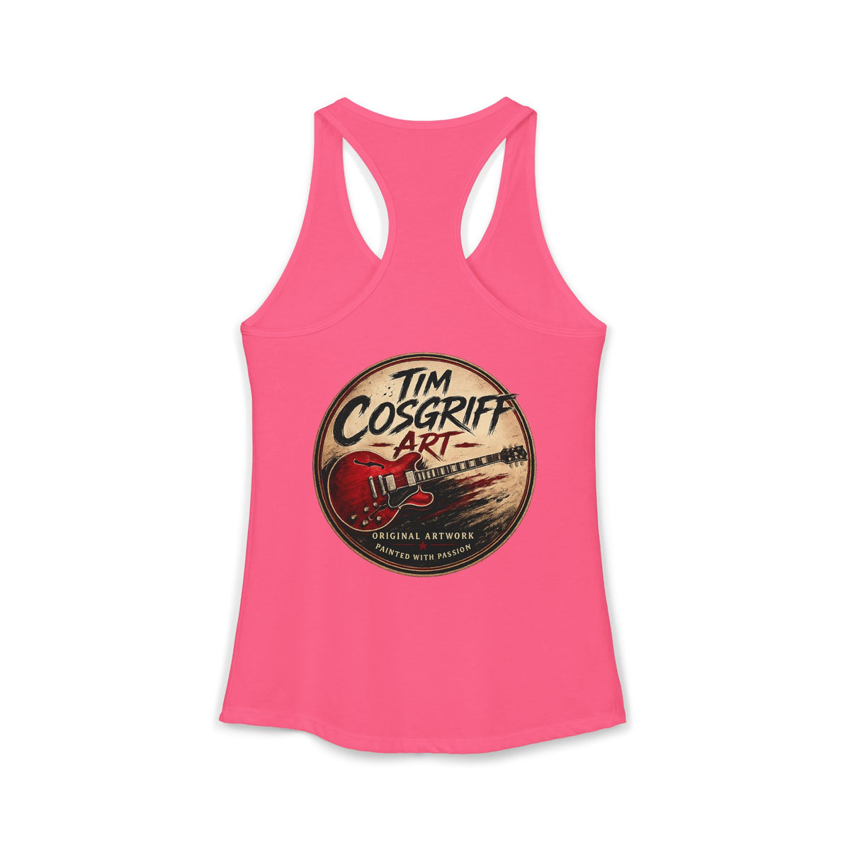 Rock Guitarist Hands on Les Paul Women's Ideal Racerback Tank