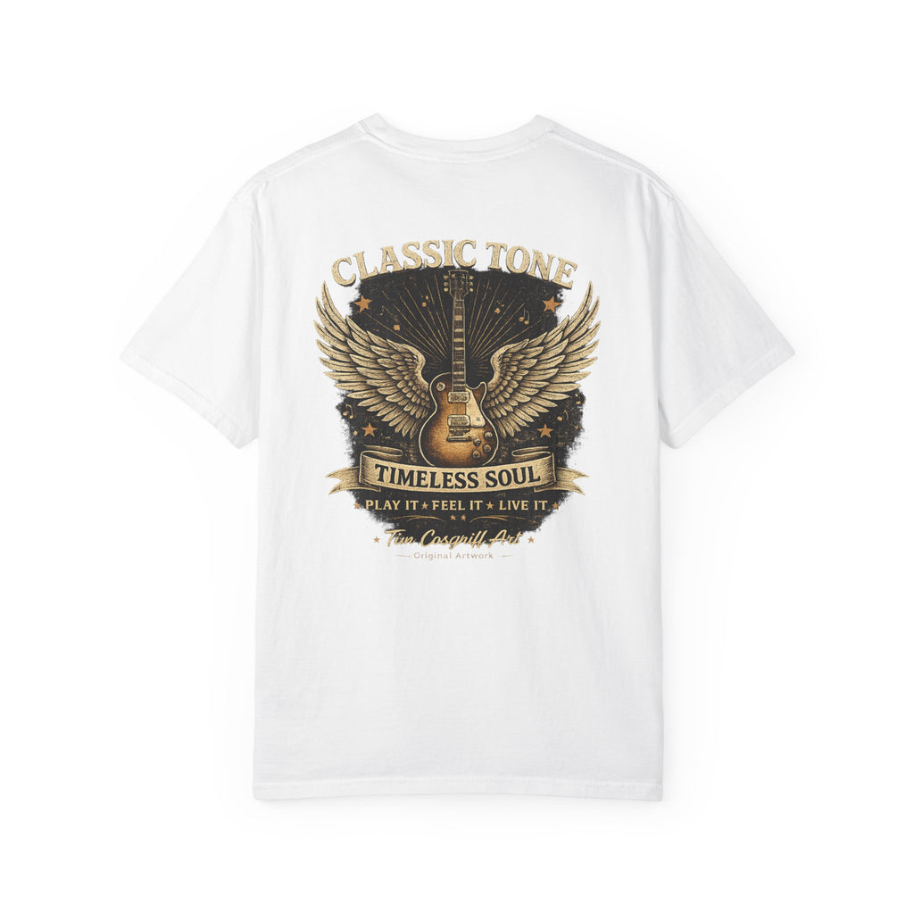 Classic Rock Guitar T-Shirt — "Classic Tone Timeless Soul" Vintage Band Tee