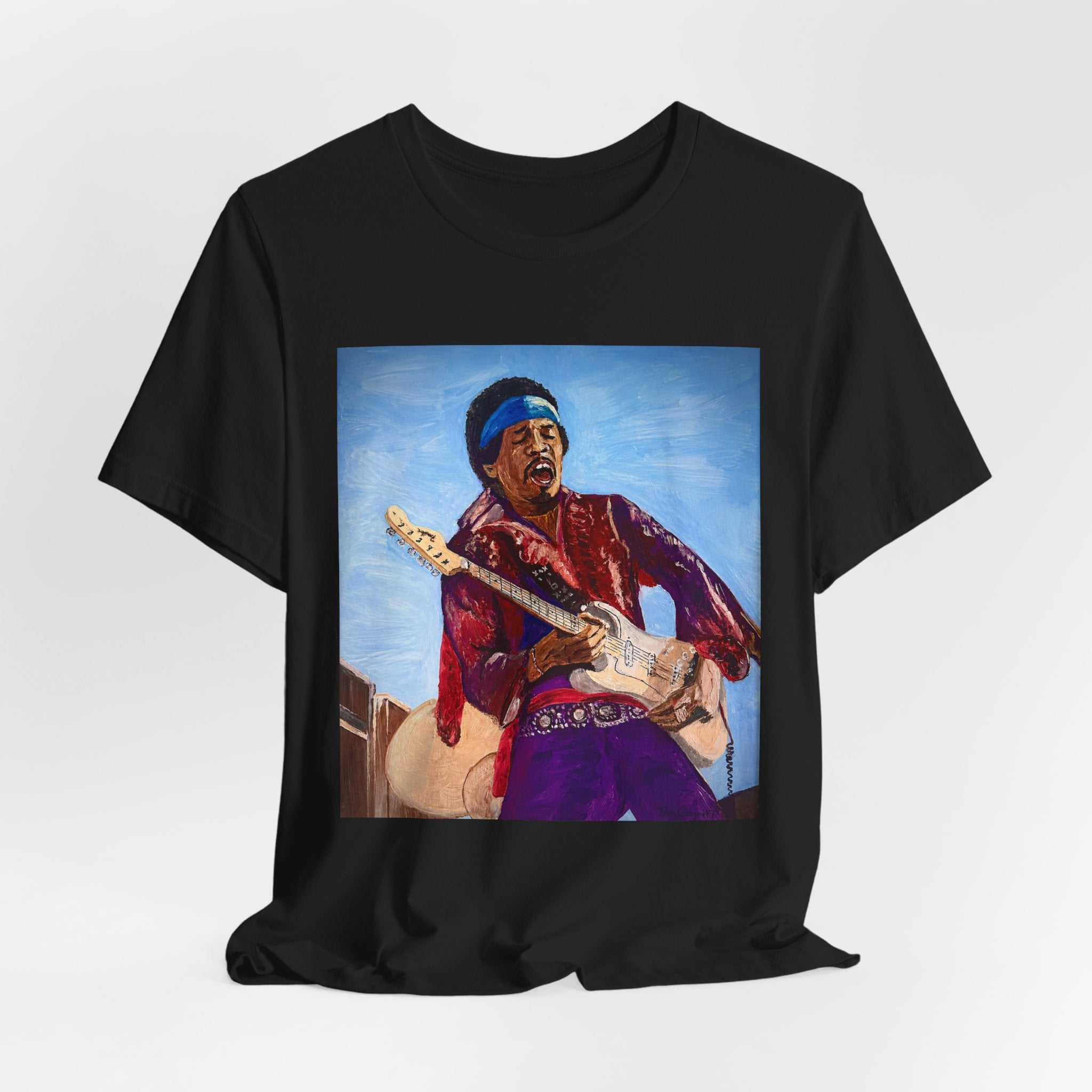 Jimi Hendrix Portrait Tee – Vintage Rock Guitarist Art T-Shirt