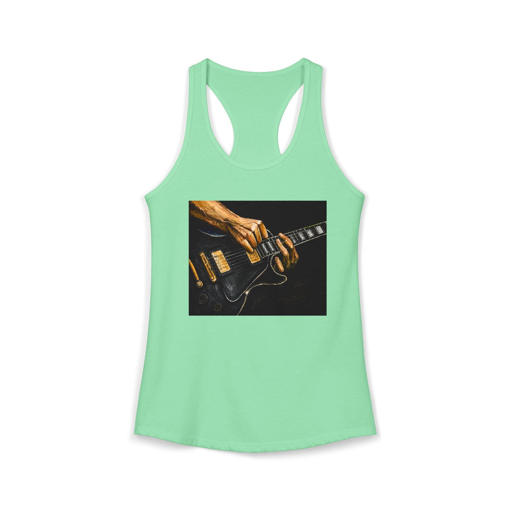 Rock Guitarist Hands on Les Paul Women's Ideal Racerback Tank