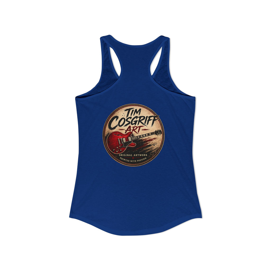 Jimmy Page Guitarist Women's Ideal Racerback Tank
