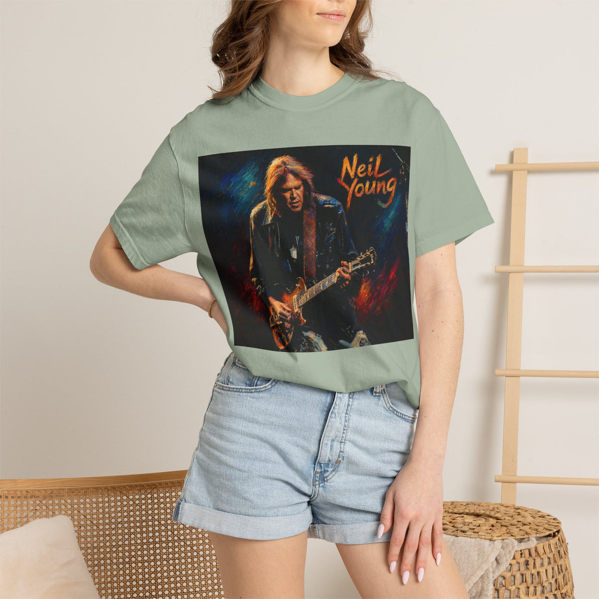 Neil Young Vintage Guitar T Shirt