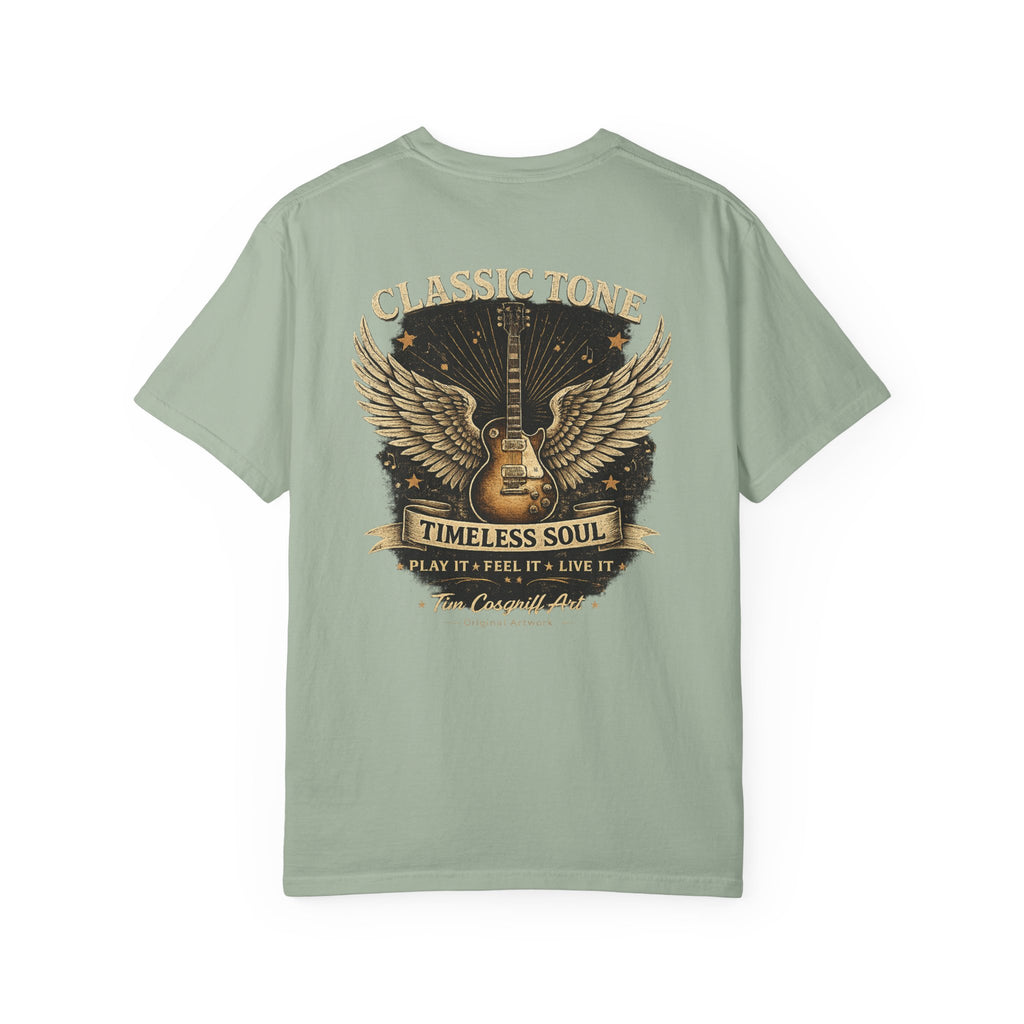 Classic Rock Guitar T-Shirt — "Classic Tone Timeless Soul" Vintage Band Tee
