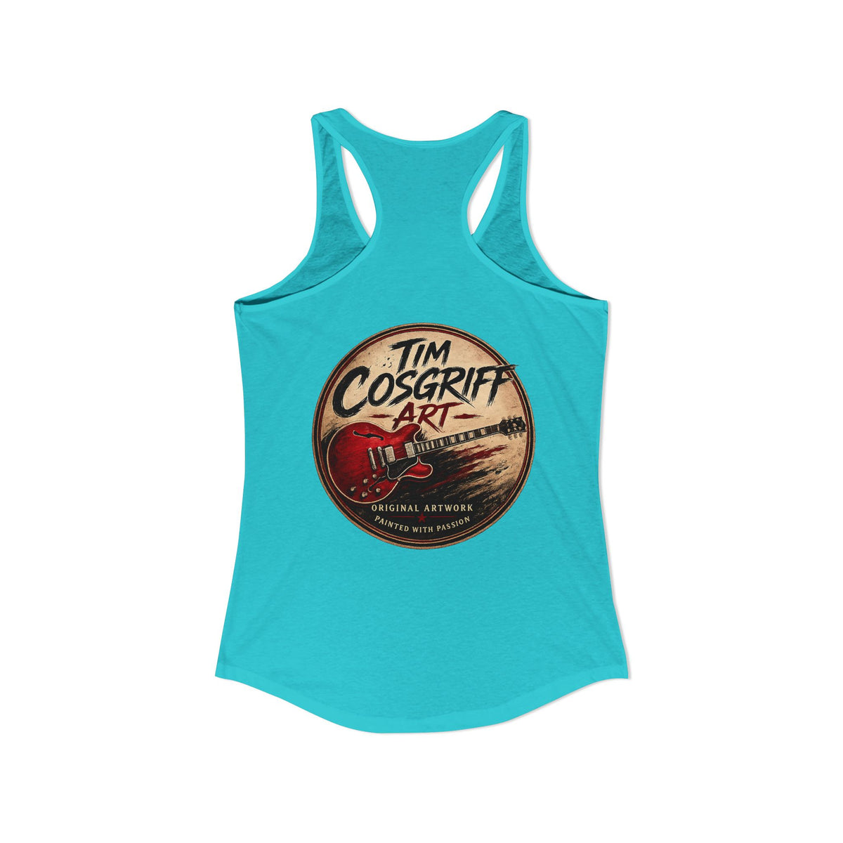 Rock Guitarist Hands on Les Paul Women's Ideal Racerback Tank