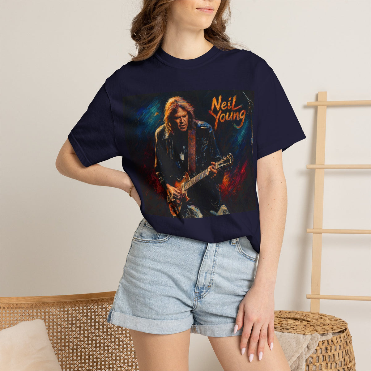 Neil Young Vintage Guitar T Shirt