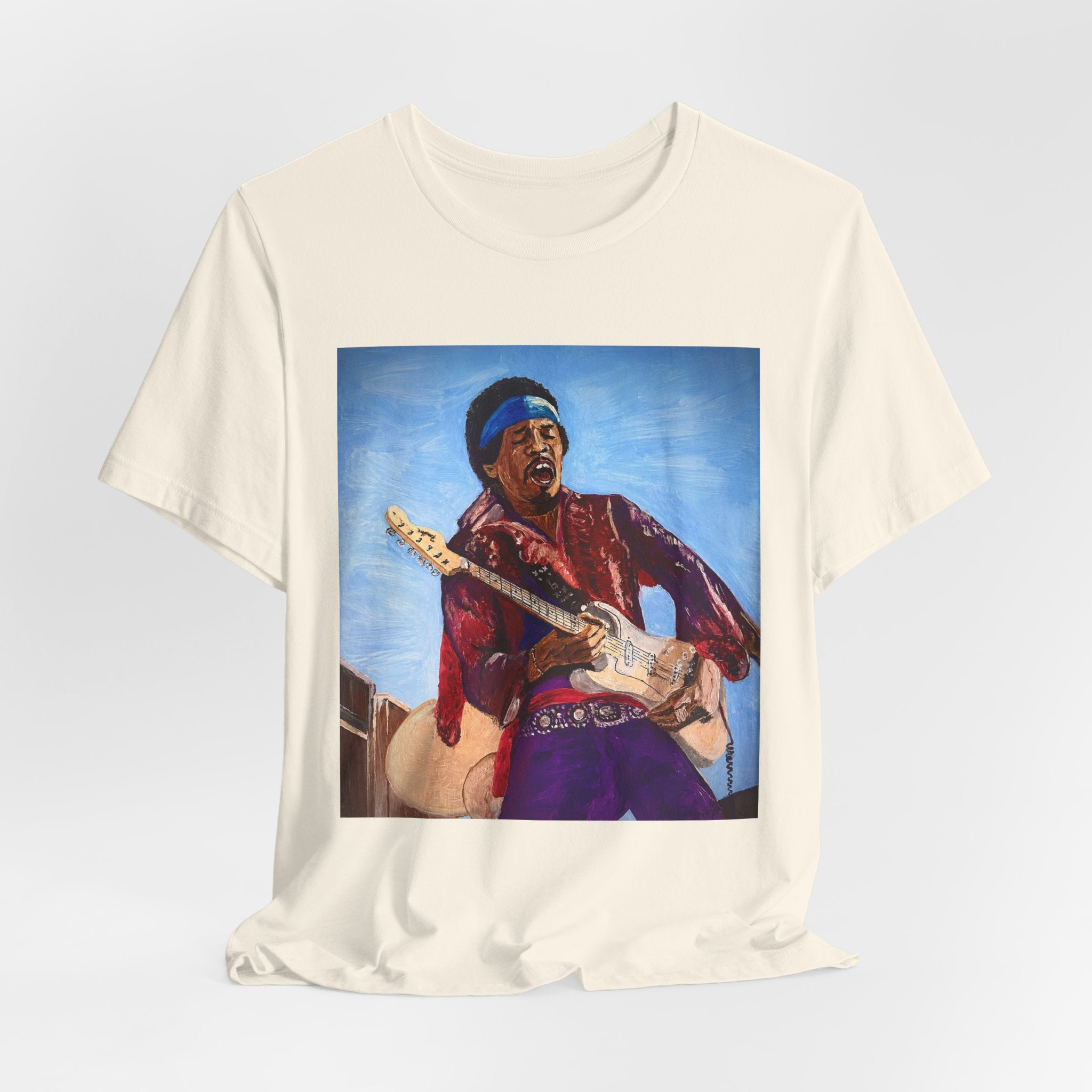 Jimi Hendrix Portrait Tee – Vintage Rock Guitarist Art T-Shirt