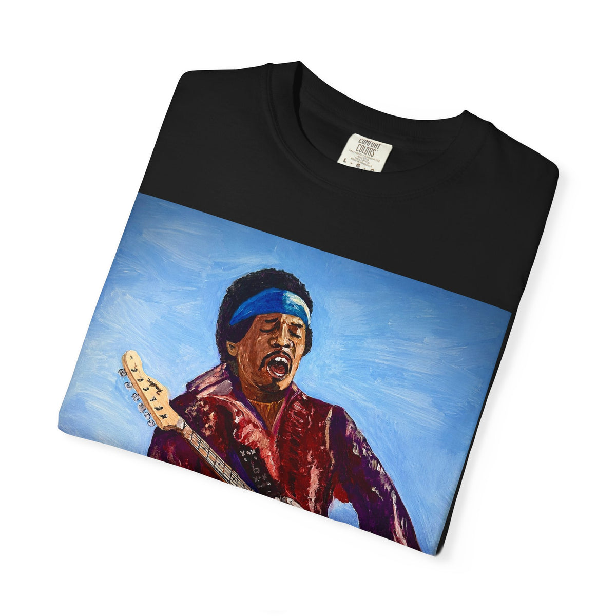 Jimi Hendrix Inspired Oil Painting Tribute T Shirt