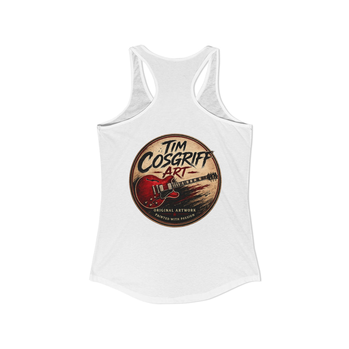 Rock Guitarist Hands on Les Paul Women's Ideal Racerback Tank