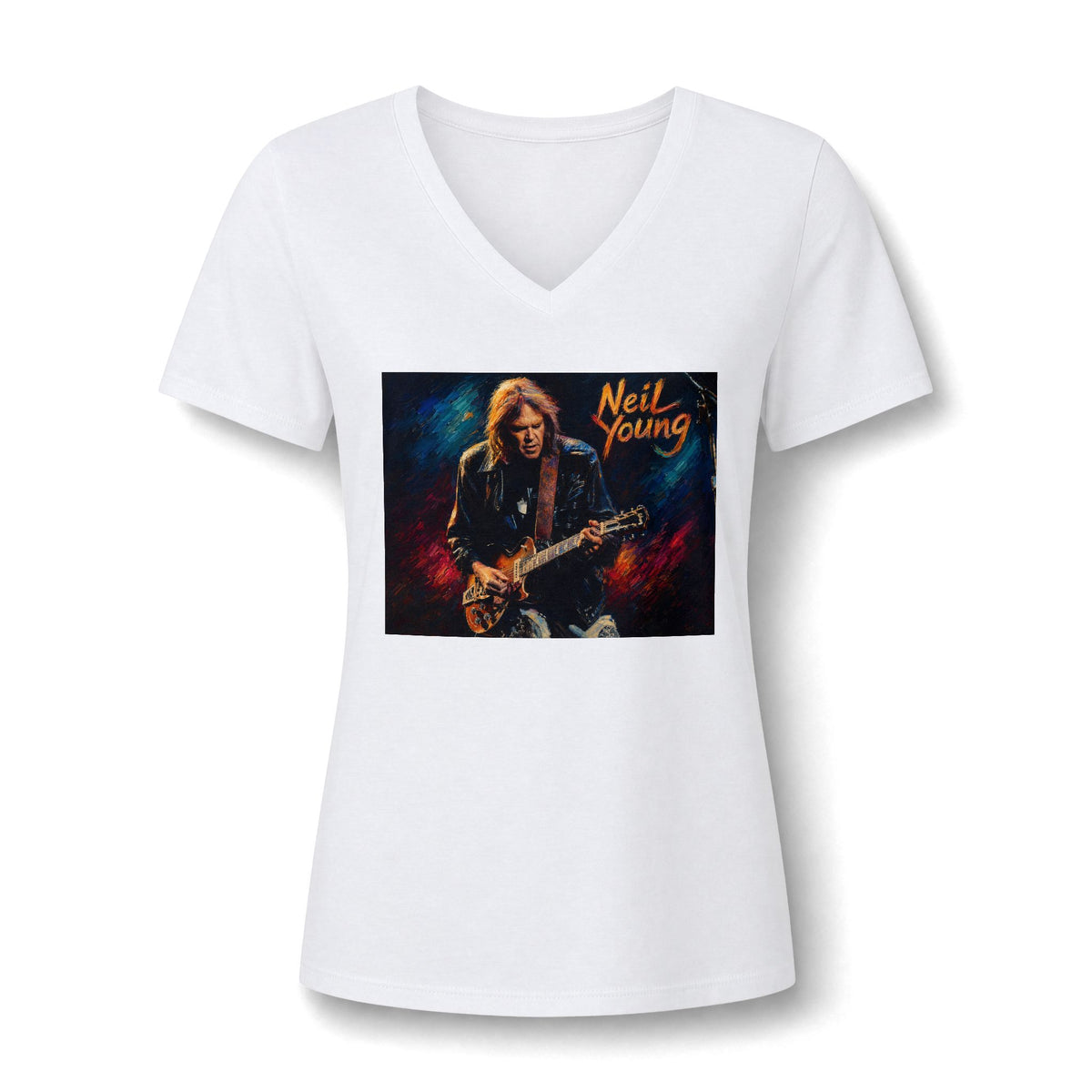 Neil Young Women's V Neck Tee