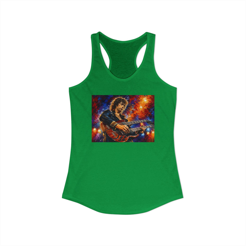 Jimmy Page Guitarist Women's Ideal Racerback Tank
