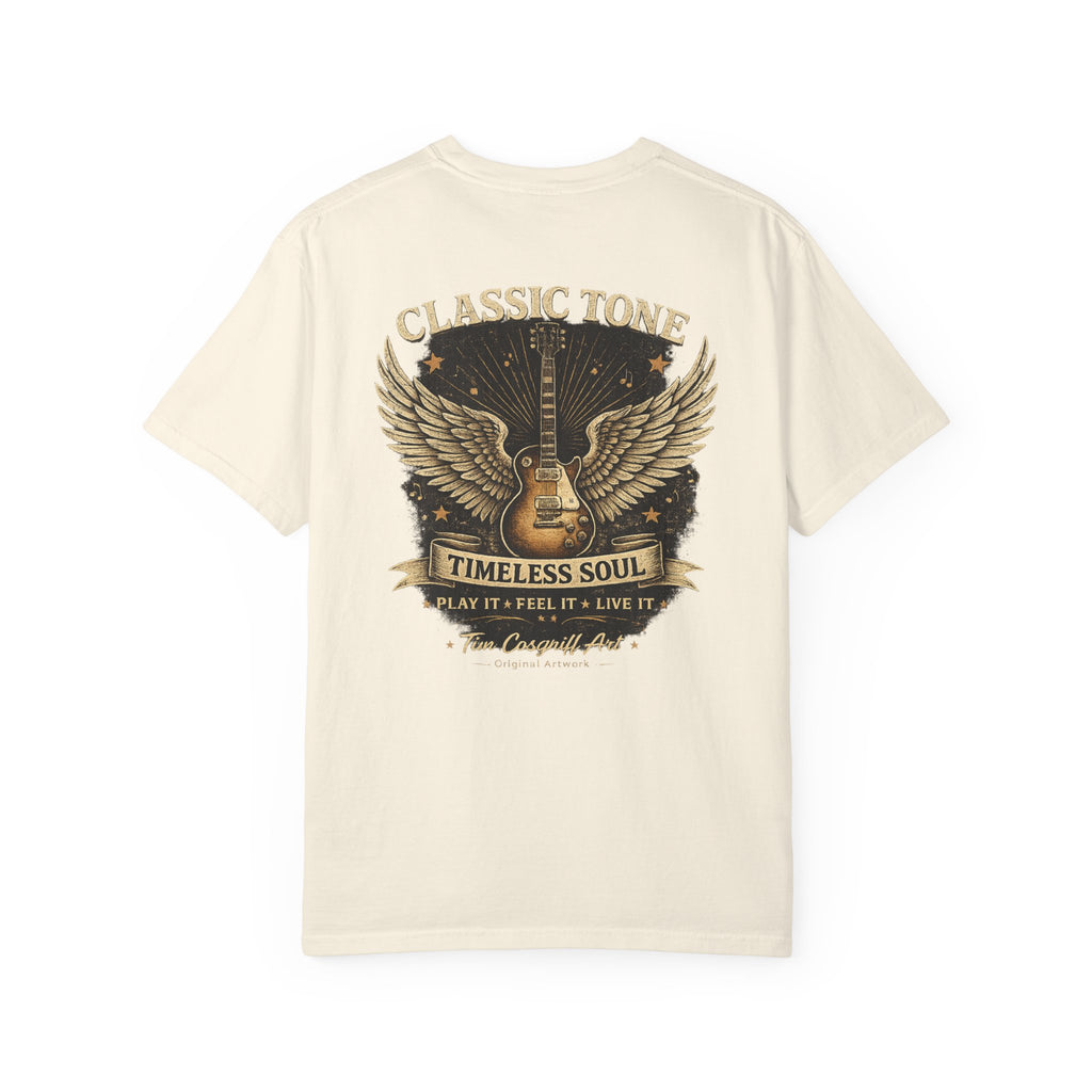 Classic Rock Guitar T-Shirt — "Classic Tone Timeless Soul" Vintage Band Tee