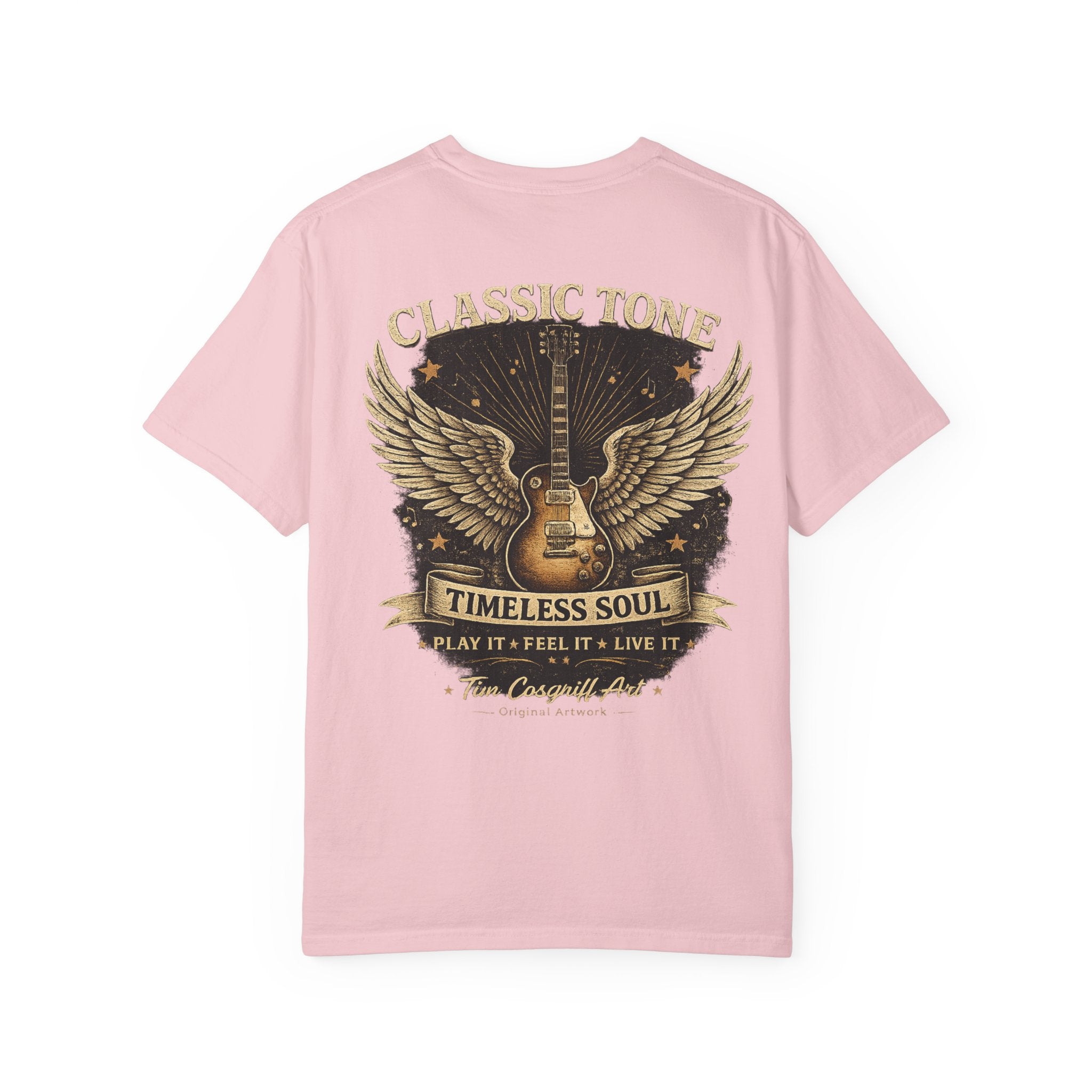 Classic Rock Guitar T-Shirt — Timeless Soul & Jimi Tribute Graphic Tee