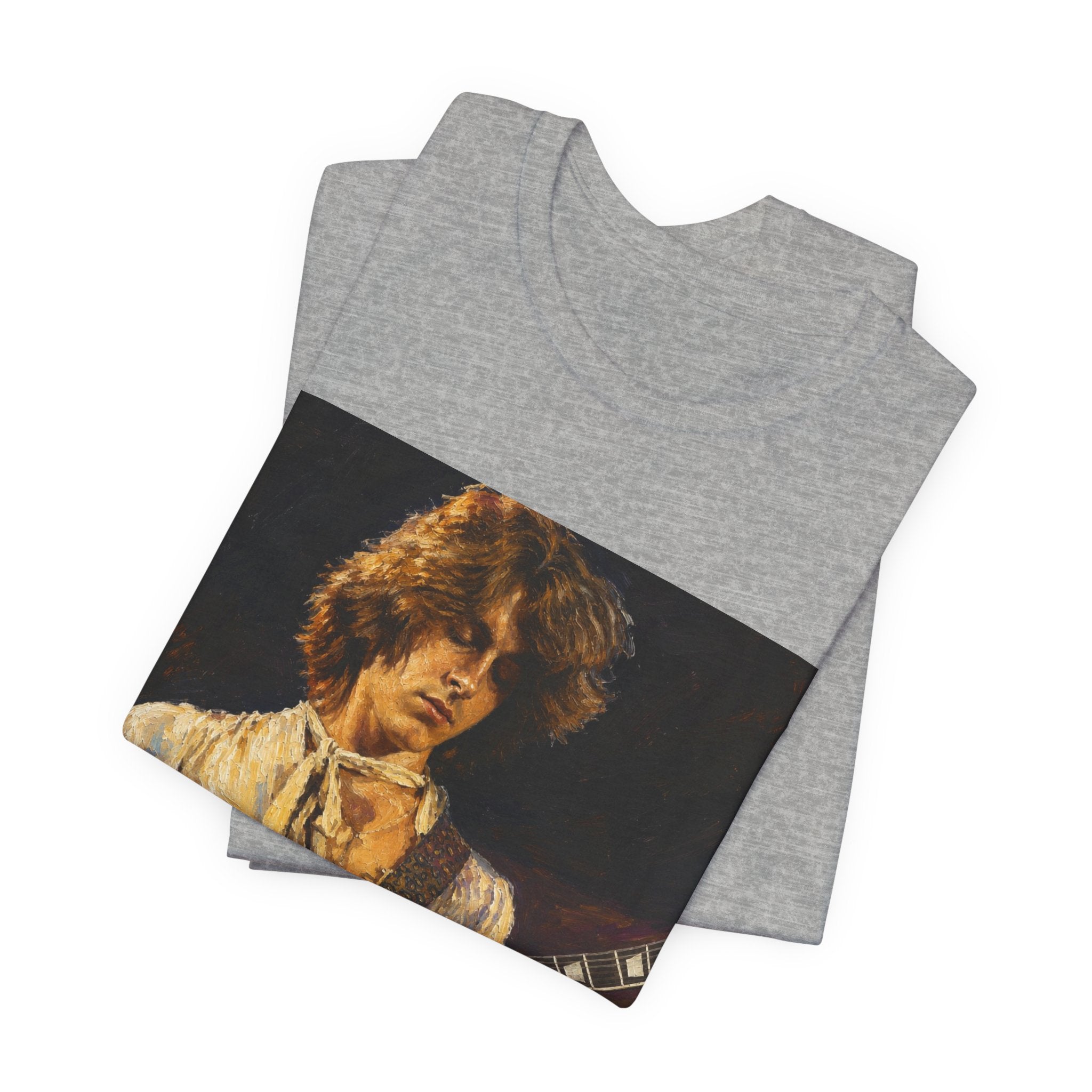 Vintage Rock Guitarist Photo Tee — Retro Music Band T-Shirt