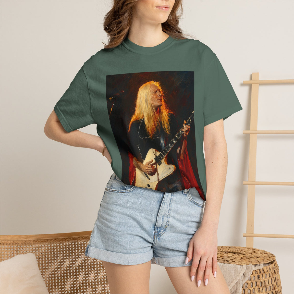 Johnny Winter Guitar T Shirt