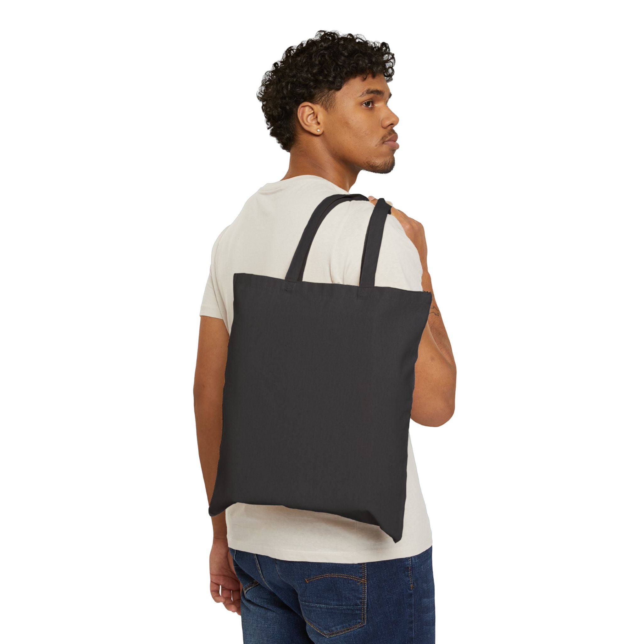 Sunset Lake Art Tote — Reflective Double Sun Canvas Tote Bag