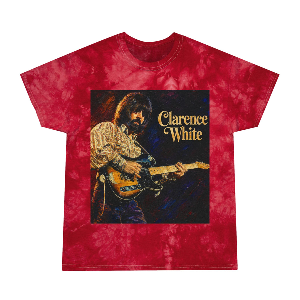 Clarence White with Guitar Tie Dye T Shirt