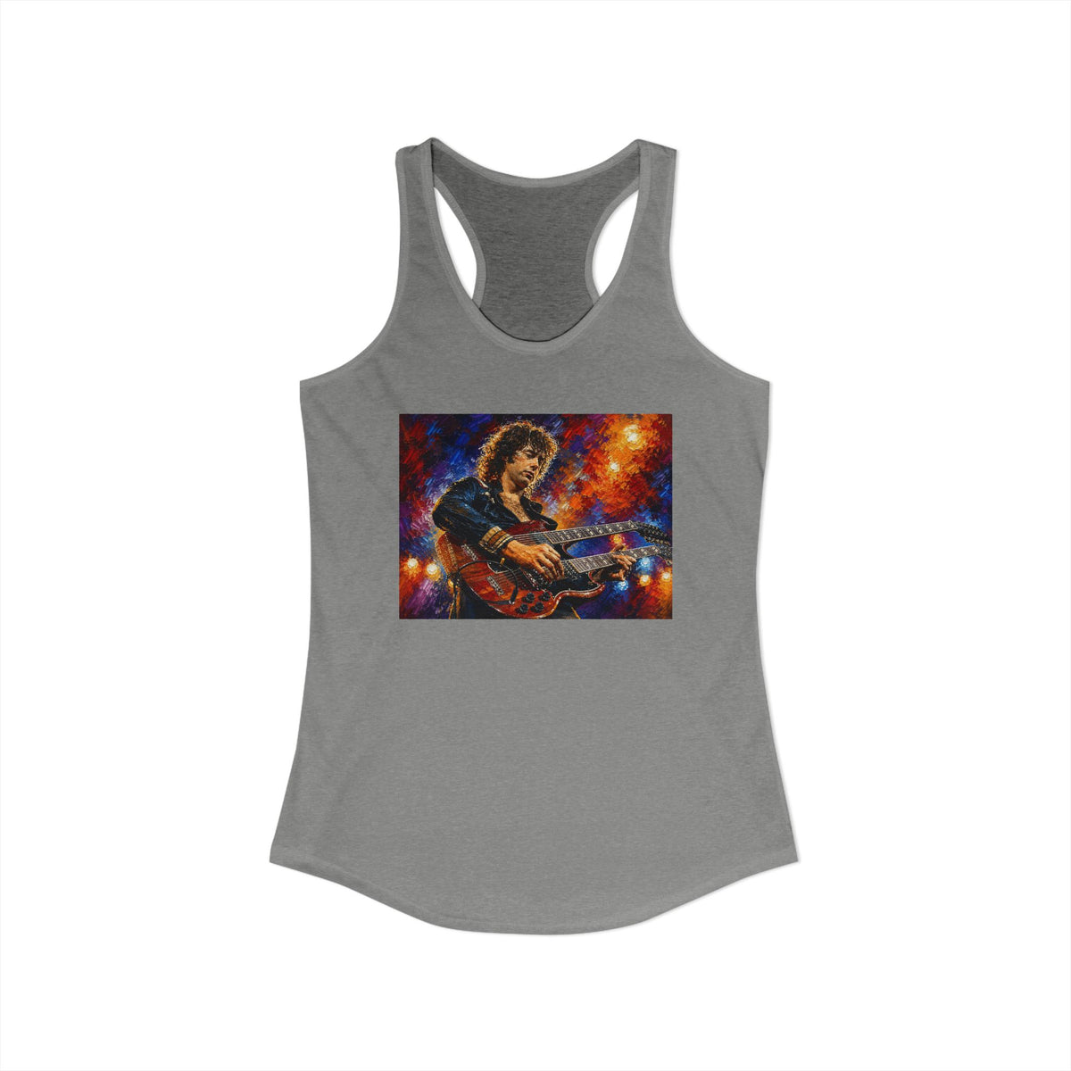 Jimmy Page Guitarist Women's Ideal Racerback Tank