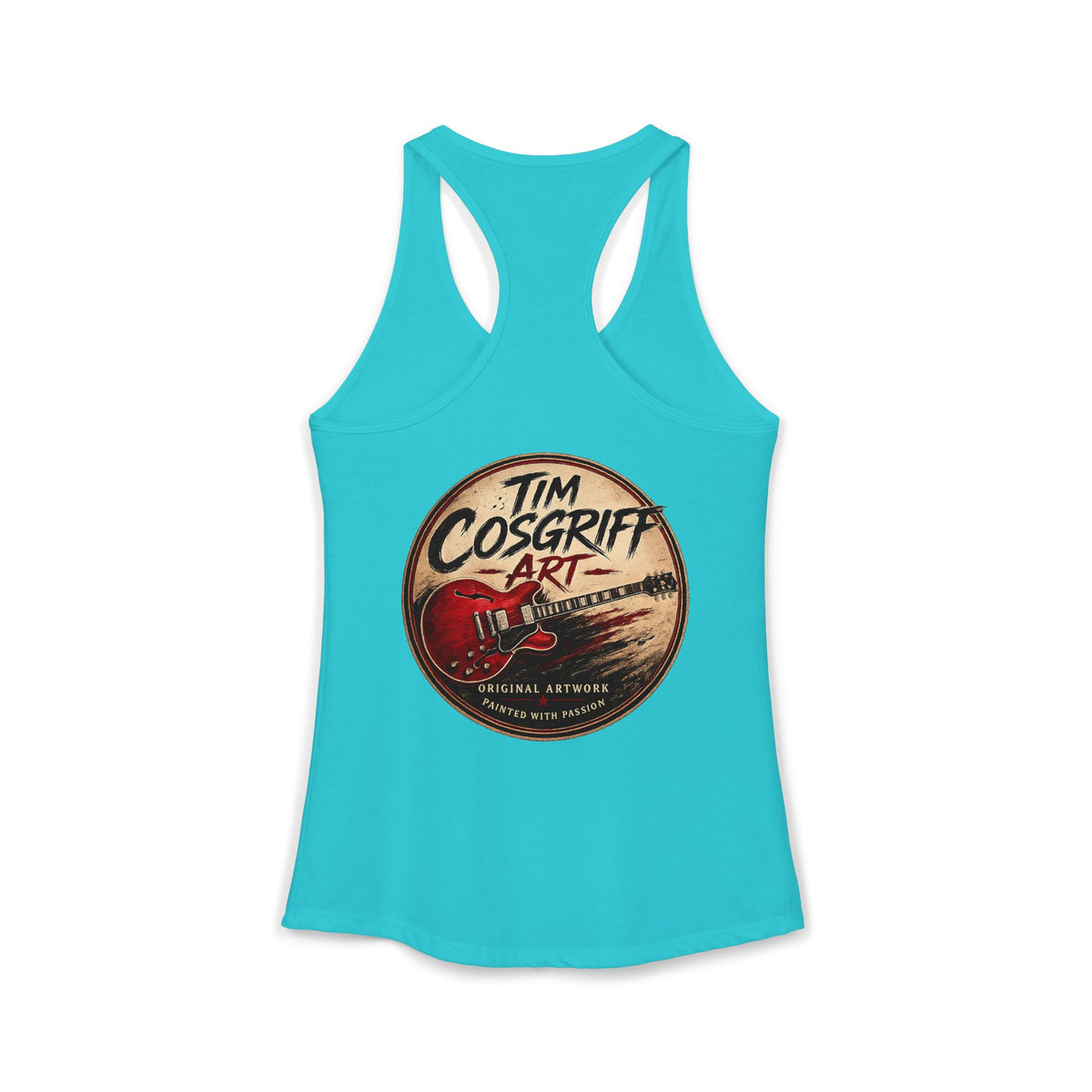 Rock Guitarist Hands on Les Paul Women's Ideal Racerback Tank