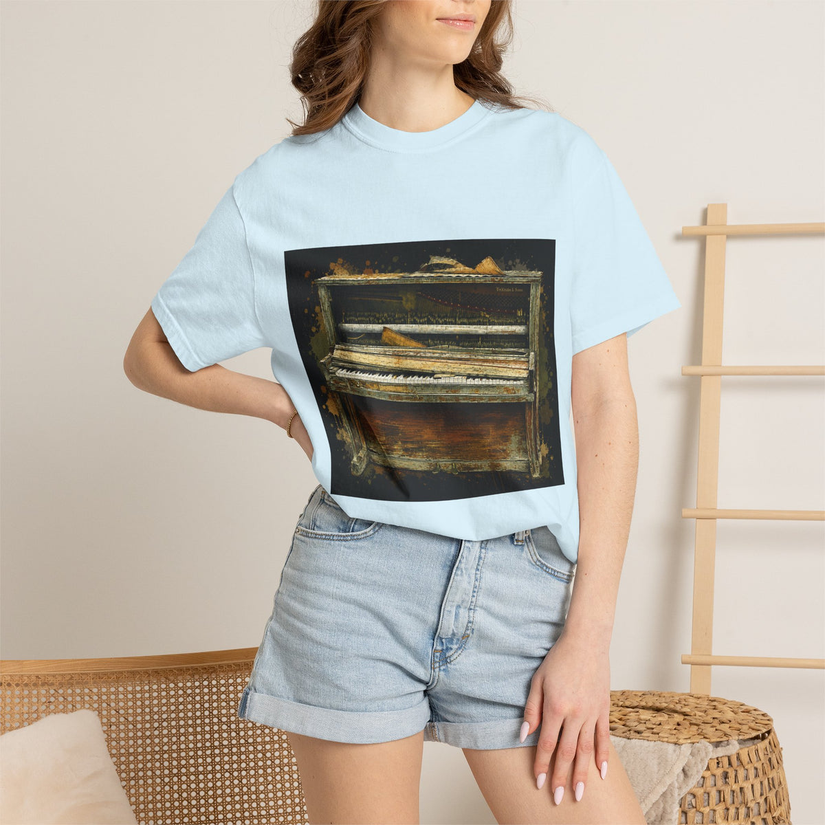 Vintage Piano Original Art T Shirt