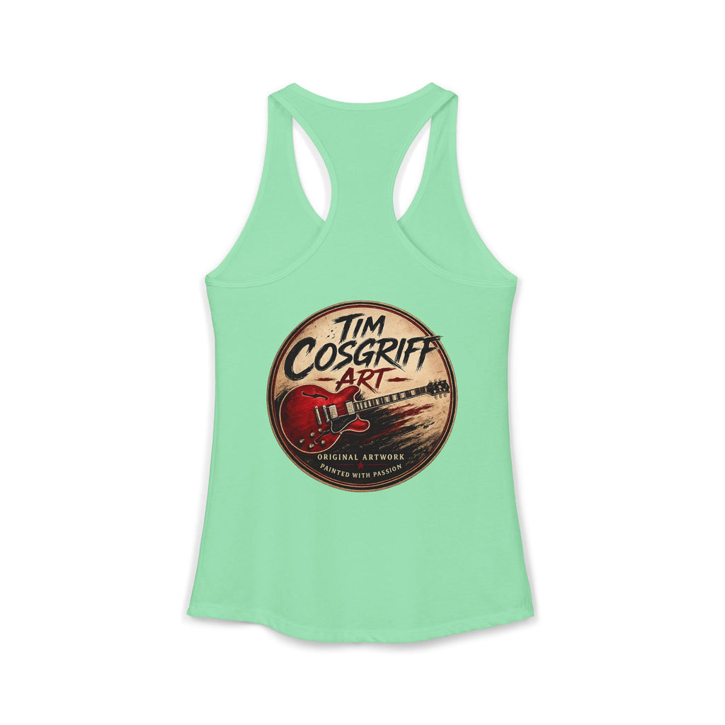 Rock Guitarist Hands on Les Paul Women's Ideal Racerback Tank