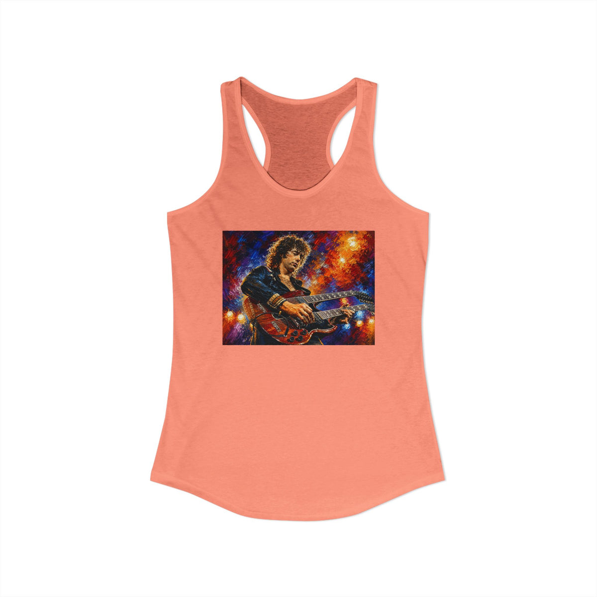 Jimmy Page Guitarist Women's Ideal Racerback Tank