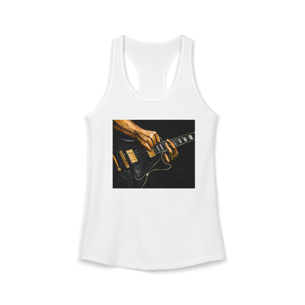Rock Guitarist Hands on Les Paul Women's Ideal Racerback Tank