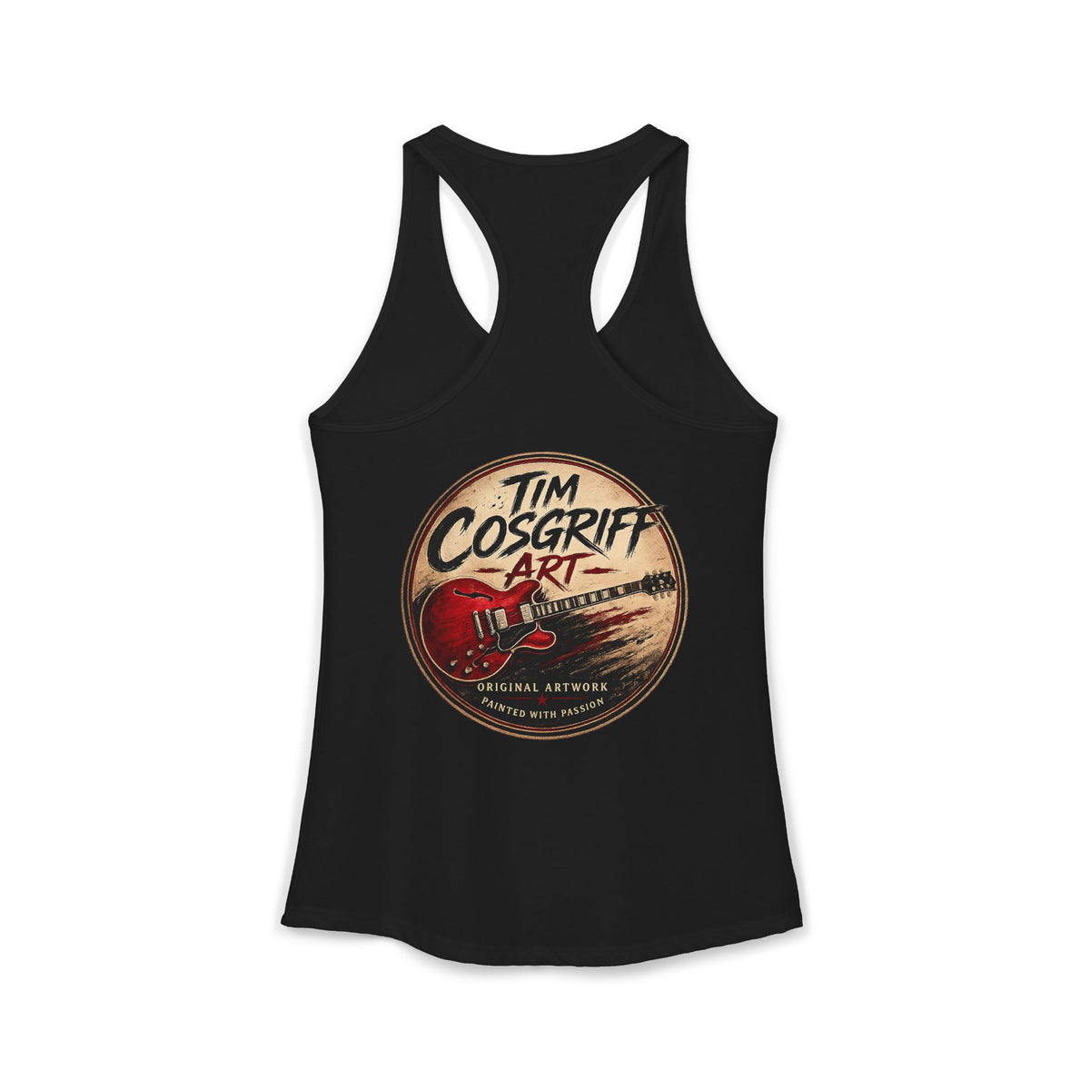 Rock Guitarist Hands on Les Paul Women's Ideal Racerback Tank