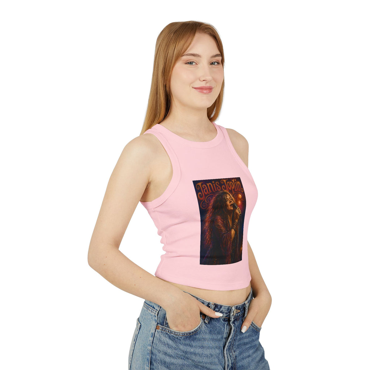 Janis Joplin Classic Rock Crop Tank Timeless Soul Racer Tank