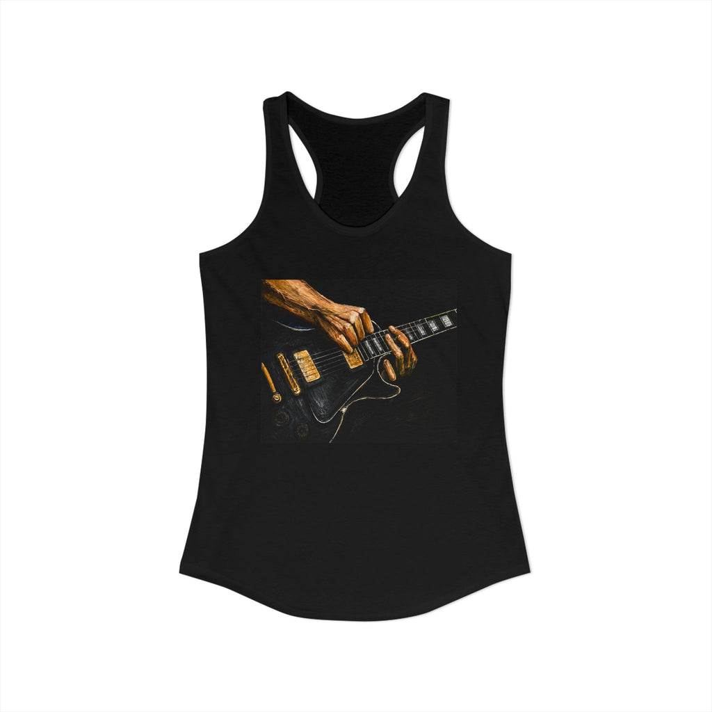 Rock Guitarist Hands on Les Paul Women's Ideal Racerback Tank