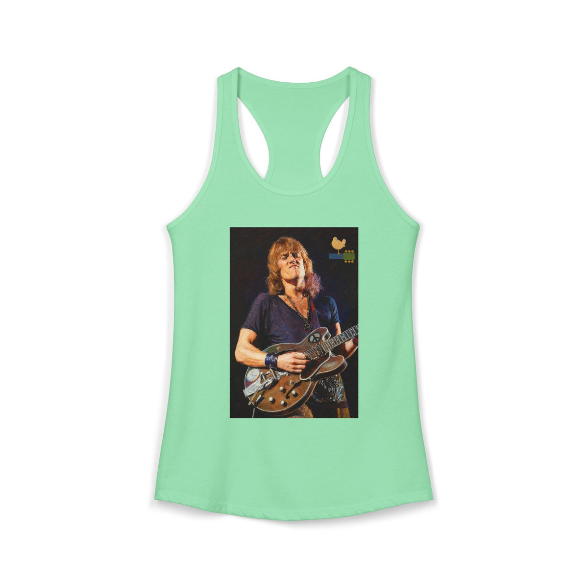 Alvin Lee at Woodstock Women's Racerback Tank