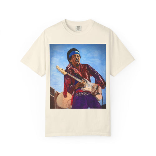 Classic Rock Guitar T-Shirt — Timeless Soul & Jimi Tribute Graphic Tee