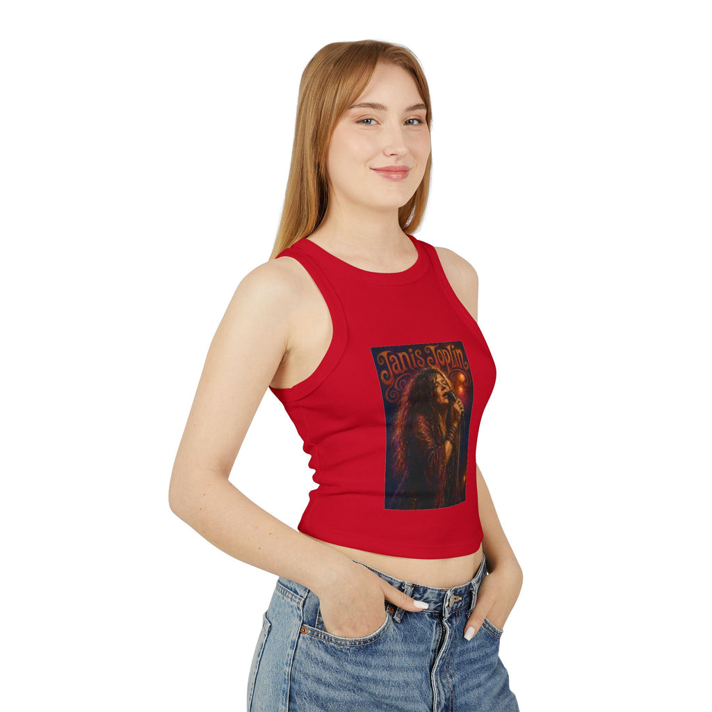 Janis Joplin Classic Rock Crop Tank Timeless Soul Racer Tank