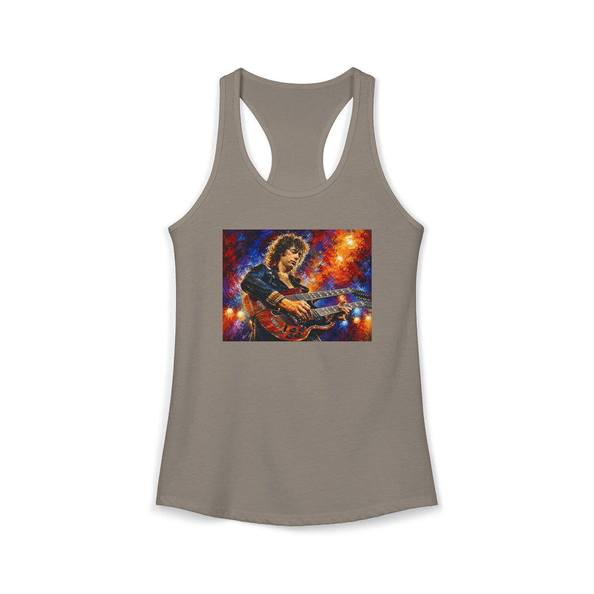 Jimmy Page Guitarist Women's Ideal Racerback Tank