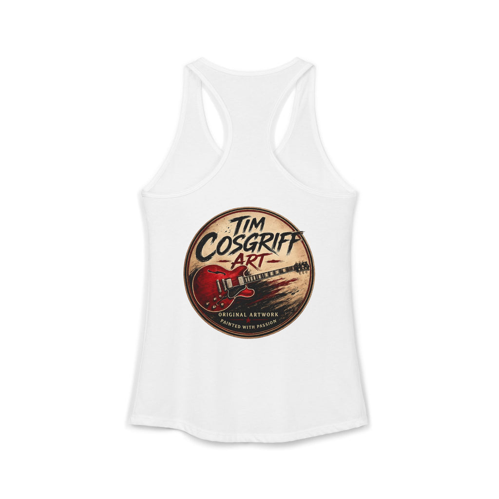 Rock Guitarist Hands on Les Paul Women's Ideal Racerback Tank