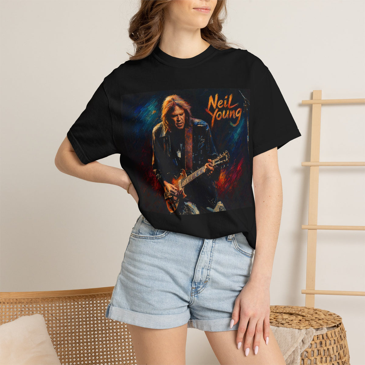 Neil Young Vintage Guitar T Shirt