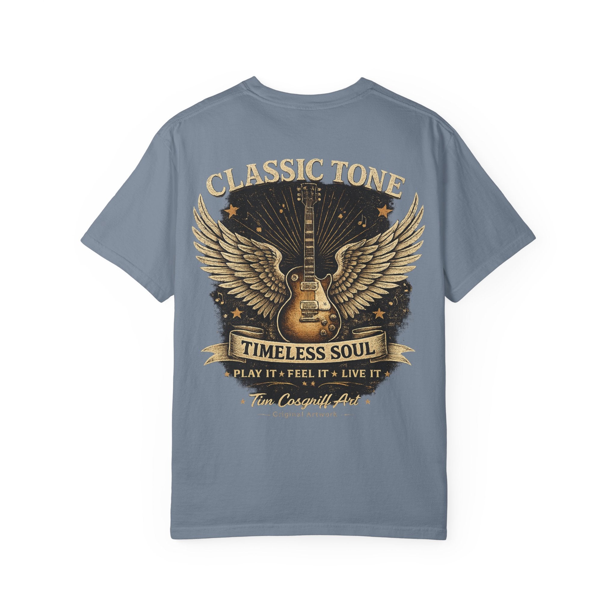 Classic Rock Guitar T‑Shirt — "Classic Tone Timeless Soul" Band Tee