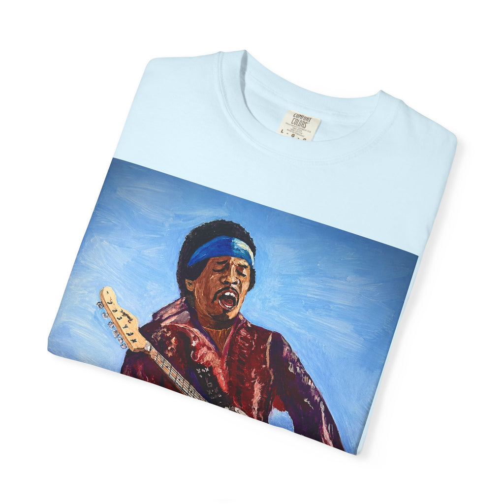 Jimi Hendrix Inspired Oil Painting Tribute T Shirt