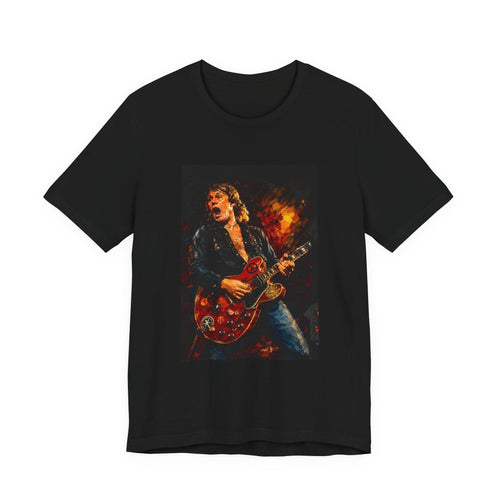 Alvin Lee Graphic Tee Fiery Electric Guitar Player T-Shirt